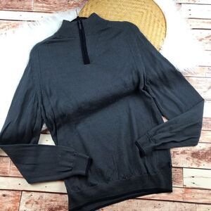 Blue Barbour gold marks & spencer wool‎ quarter zip